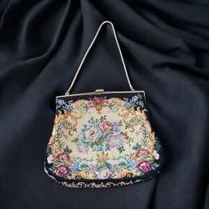 Petit Point Embroidered Vintage evening bag